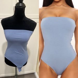 baby blue body suit